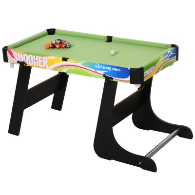 HOMCOM Tischspiel 4 in1 Tischbillard, Tischfußball, Tischtennis, Hockey, Kickertisch, Multigame, Zusammenklappbar, MDF