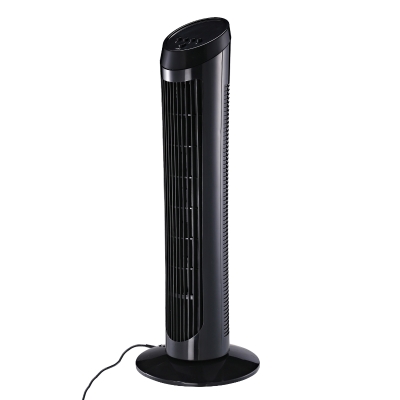 HOMCOM® Turmventilator Säulenventilator 45 W 3 Belüftungsstufen 70° Oszillation ABS