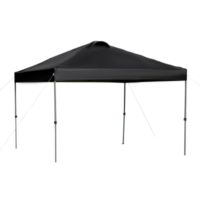 Outsunny Garten-Pavillon Faltpavillon Pop-up Festzelt Gartenzelt inkl. Heringe Abspannseile Oxford Schwarz 3 x 3 x 2,55 m