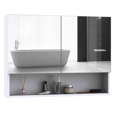 HOMCOM LED Spiegelschrank Lichtspiegel Badspiegel Badschrank Badezimmerspiegel Wandspiegel 15W (Modell 4)