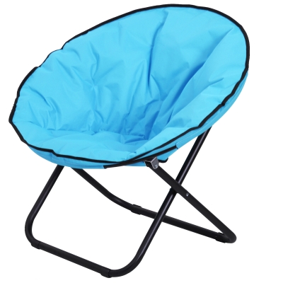 Outsunny® Klappstuhl Campingstuhl Polster Blau 80 x 80 x 75 cm