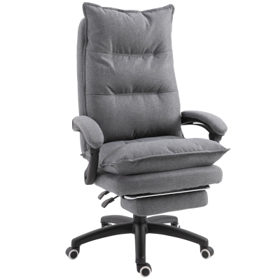 Vinsetto Bürostuhl massage, Chefsessel mit Massagefunktion, Gaming Stuhl, höhenverstellbarer, ergonomischer Drehstuhl, Massage Sessel, Nylon, Grau, 70 x 62 x 120-130 cm