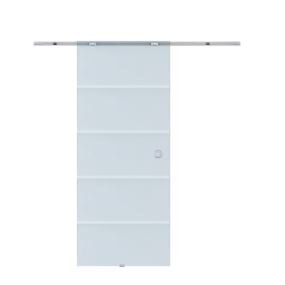 HOMCOM Glasschiebetür Schiebetür Glastür Zimmertür teilsatiniert 775 / 900 / 1025 x 2050 mm