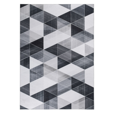 Homcom Teppich pfegeleicht Kurzflor Anthrazit Grau 170 x 120 x 0,7 cm