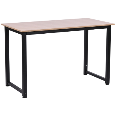 HOMCOM Schreibtisch Computertisch Bürotisch MDF Schwarz 120 x 60 x 76 cm