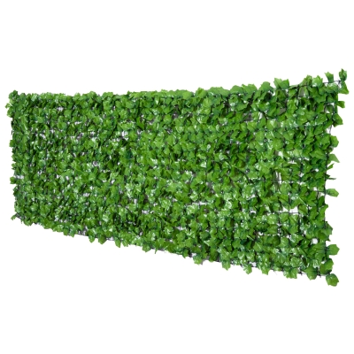 Outsunny Künstliche Hecke Sichtschutzhecke Terrasse Wanddekoration Wanddekoration Hellgrün 300 x 100 cm