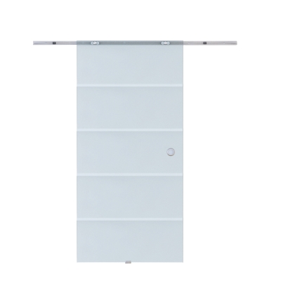 HOMCOM Glasschiebetür Schiebetür Glastür Zimmertür teilsatiniert 775 / 900 / 1025 x 2050 mm