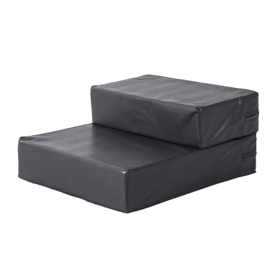 PawHut Tiertreppe Tierunterlage Klappbar Hundetreppe Treppe Unterlage für Katzen und Hunde Schwarz L45 x B39 x H20 cm