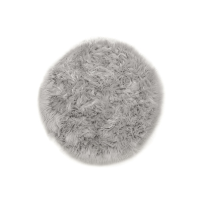 Homcom Teppich rund Silber 80 cm rund