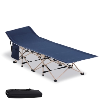Outsunny® Camping Feldbett Campingliege Faltbar Stahl Oxford Blau