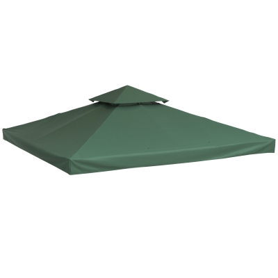 Outsunny® Ersatzdach 3x3m Dach für Metallpavillon grün
