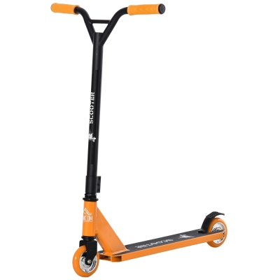 HOMCOM Stunt Scooter Kick Roller Aluminium Orange
