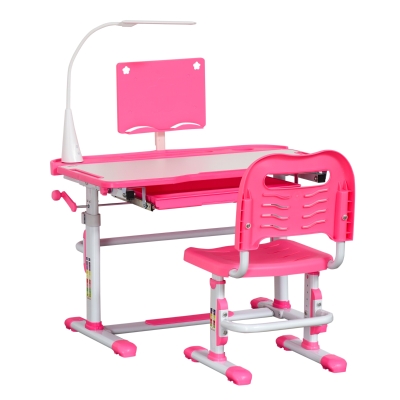 HOMCOM Kinderschreibtisch Set 80 cm x 40 cm x 105 cm