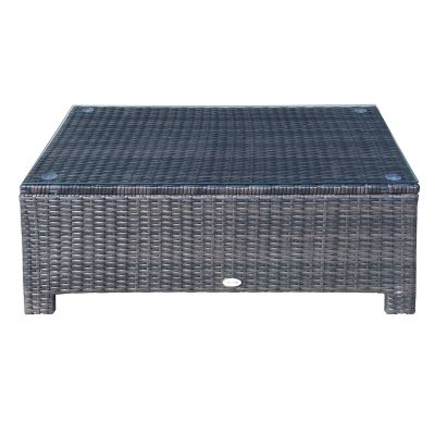 Outsunny Garten-Beistelltisch 85 cm x 50 cm x 39 cm