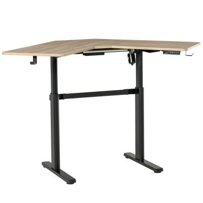 Vinsetto Elektrischer Stehpult höhenverstellbarer Computertisch Natur Schwarz 167 cm x 101 cm x 122 cm