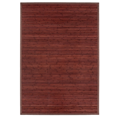 Outsunny Teppich Bambus In- und Outdoor Rot 190 x 133 x 0,7 cm
