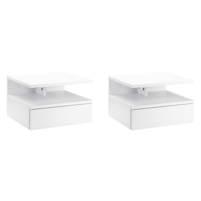 HOMCOM 2 tlg. Nachttisch Wandschrank im schwimmenden Design