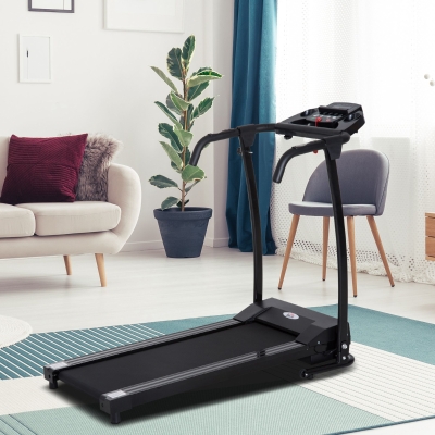 HOMCOM Electric Motorized Treadmill Home Fitness W/LCD Display-Black
