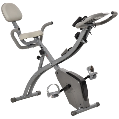 HOMCOM Heimtrainer mit LCD-Anzeige Grau 97 cm x 51 cm x 115 cm
