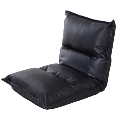HOMCOM Sitzkissen Sitzsack Bodenkissen Stadionkissen Boden Sessel mit Lehne klappbar Schwarz