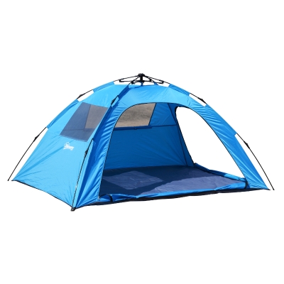 Outsunny® Campingzelt Pop Up Zelt für 2 personen Blau L223 x B150 x H110cm
