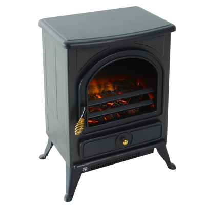 HOMCOM® Elektro Kaminofen | Standkamin | 900/1800W | 41,5 x 28 x 54 cm | Schwarz