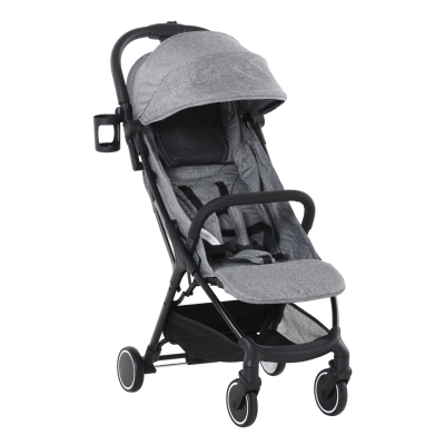 HOMCOM Kinderwagen mit Fußstütze faltbarer Baby Buggy 66 cm x 49 cm x 105 cm