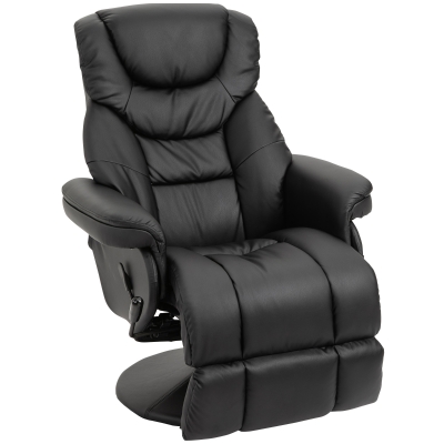 HOMCOM® Relaxsessel Fernsehsessel Einzelsofa 135 °Neigung 79x81x107cm Schwarz