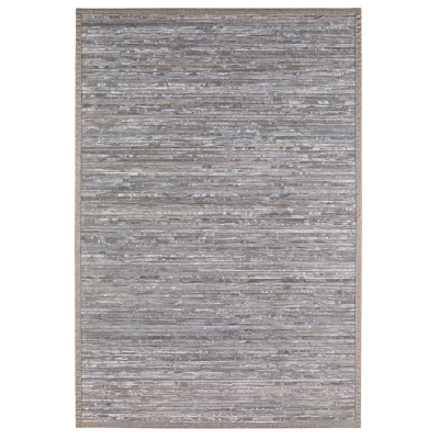 Outsunny Teppich Bambus In- und Outdoor Grau 190 x 133 x 0,7 cm