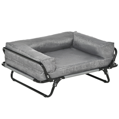 PawHut 2-In-1 Hundebett erhöhtes Hundesofa 80 cm x 59 cm x 36 cm