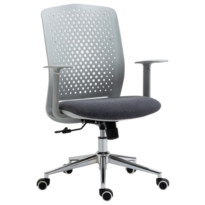 VINSETTO Bürostuhl Metall Grau 63,5B x 56T x 94,5-102,5H cm