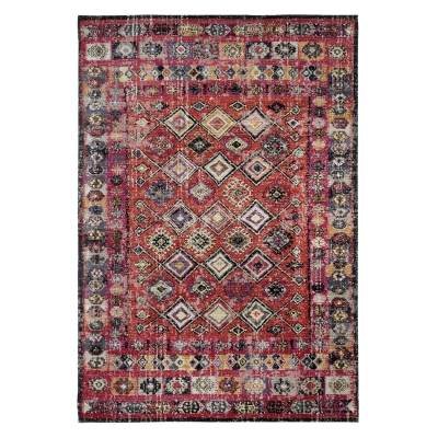 Outsunny Teppich In- und Outdoor Multicolor Dunkel 230 x 160 x 0,5 cm