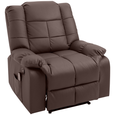 HOMCOM Massagesessel Braun 94 cm x 99 cm x 99 cm