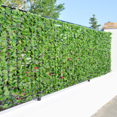 Outsunny Künstliche Hecke Sichtschutzhecke Terrasse Wanddekoration Wanddekoration Hellgrün 300 x 150 cm