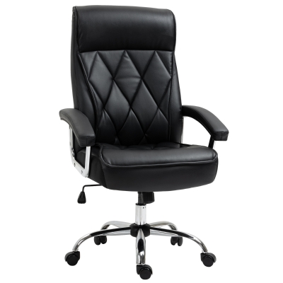 Vinsetto Bürostuhl Drehstuhl im Rautenmuster Design Schwarz