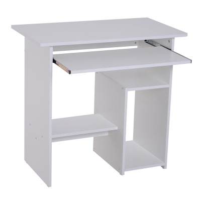HOMCOM Computertisch, Schreibtisch, Bürotisch, Gamingtisch, Kinderschreibtisch PC-Tisch, Schwarz, 80 x 45 x 75 cm