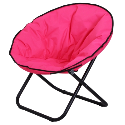 Outsunny Klappstuhl Klappsessel Campingstuhl Gartenstuhl Polstersessel Lounge Sessel faltbar Metall + Oxfordstoff Pink 80 x 80 x 75 cm