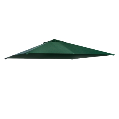 Outsunny Techo de Repuesto 3x3 m para Cenador de Jardín Cubierta de Repuesto de Gazebo Pabellón Exterior con 8 Orificios de Drenaje y Ventilación Verde