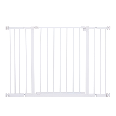 PawHut Barrera de Seguridad Extensible Puertas y Escaleras Metálica para Perros y Bebé Barrera Puertas Mascota 72-107x76cm