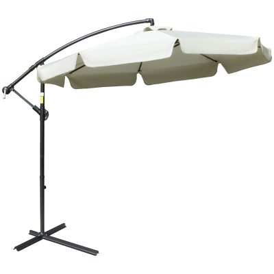 Outsunny Parasol déporté octogonal inclinable Ø 2,65 x 2,45H m