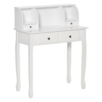 HOMCOM Dressing Table W/4 Drawers-White