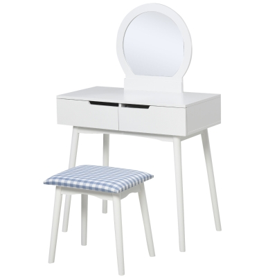 HOMCOM Dressing Table and Stool Set