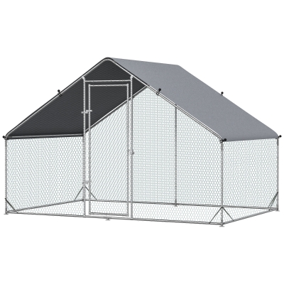 Enclos poulailler chenil entièrement couvert 6 m² acier galvanisé