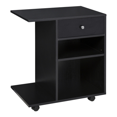 Vinsetto Particle Board Rolling Printer Stand Black