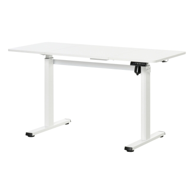 Vinsetto Electric Height Adjustable Standing Desk Sit Stand Desk with Large Desktop, Motor, Stand up Desk for Home Office - White