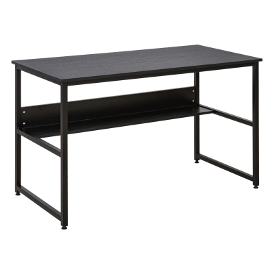 HOMCOM Particle Board 2-Tier Writing Desk Black