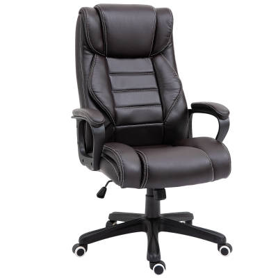Vinsetto PU Leather Upholstered Ergonomic Executive Office Chair Brown