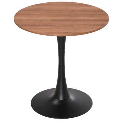 HOMCOM Modern Round Dining Table Leisure Coffee Bistro Table Metal Base Dining Room