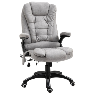 Vinsetto PU Leather 6-Point Massage Office Recliner Chair Grey