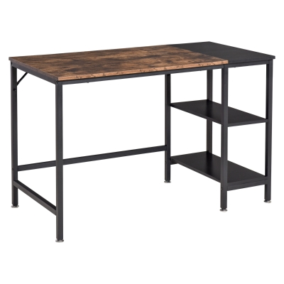 HOMCOM Computer Desk, Home Office Desk for Study, Writing with 2 Storage Shelves